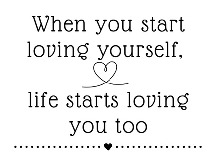 Tote Bag: When you start loving yourself, life starts loving you too